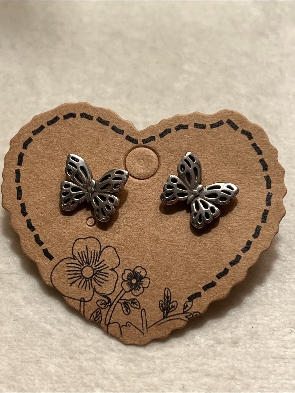 Brighton Silver Butterfly Stud Earrings